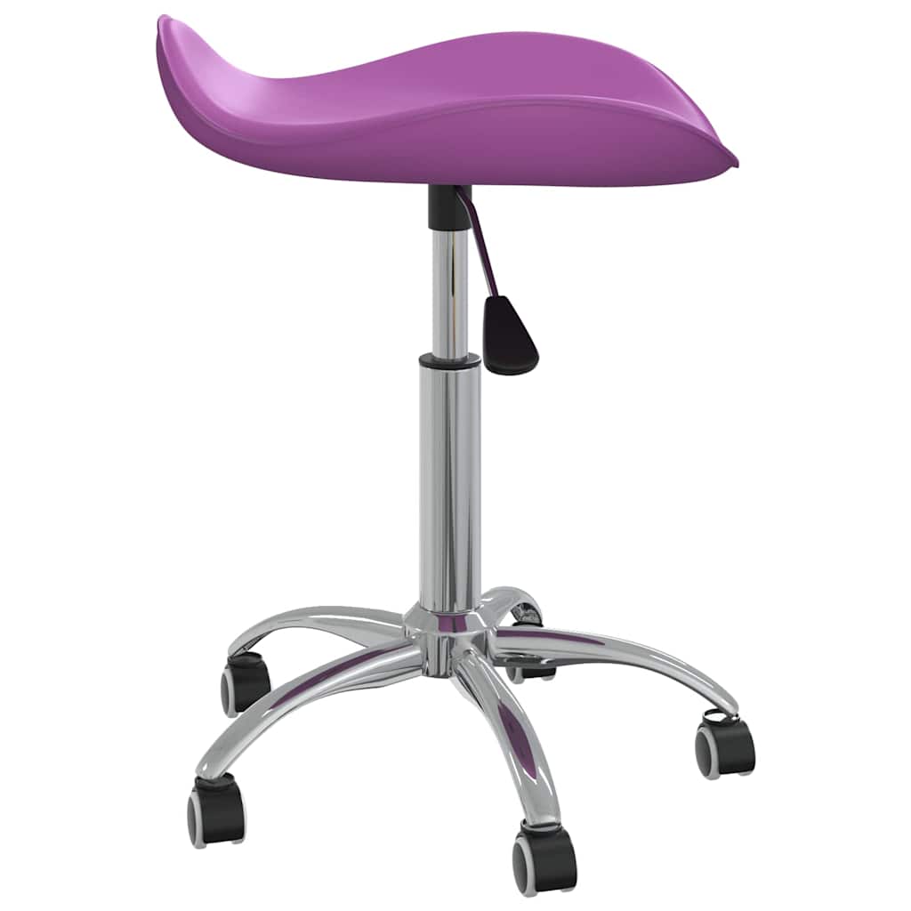 Salon Spa Stool Purple Faux Leather