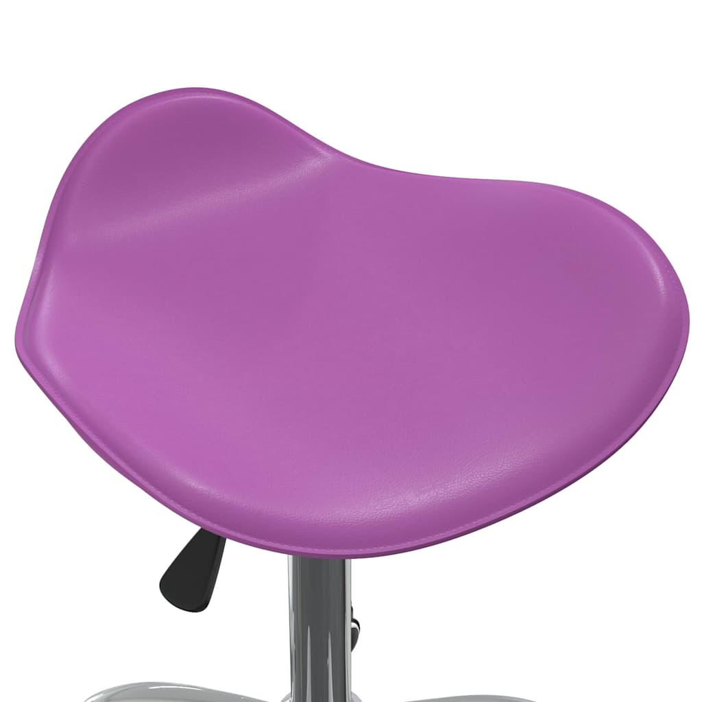 Salon Spa Stool Purple Faux Leather