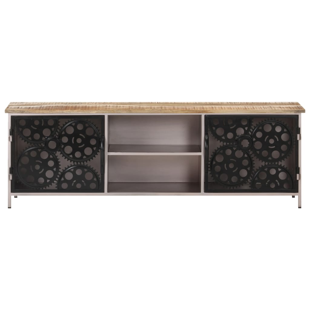 323737 vidaXL TV Cabinet 120x30x40 cm Rough Mango Wood