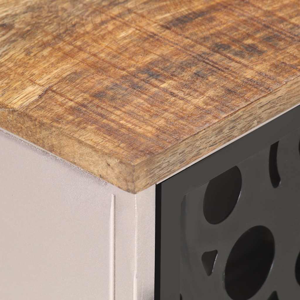 323737 vidaXL TV Cabinet 120x30x40 cm Rough Mango Wood