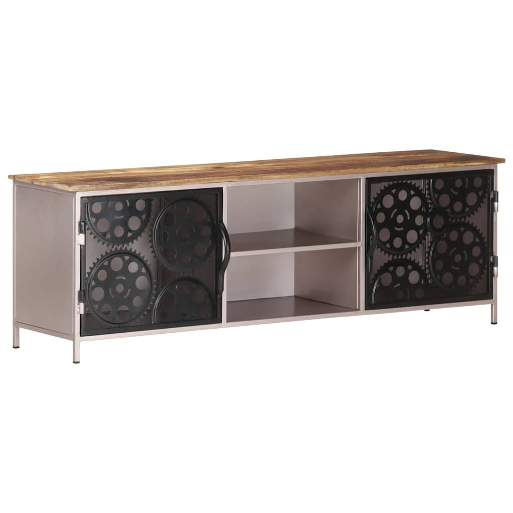 323737 vidaXL TV Cabinet 120x30x40 cm Rough Mango Wood