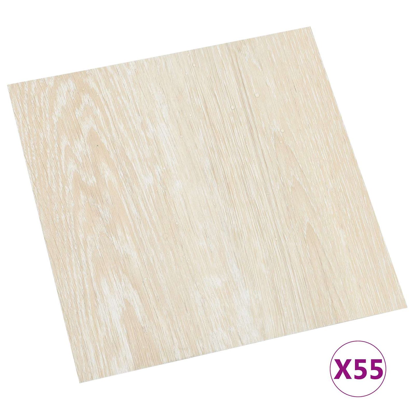 Flooring Planks 5.11 m² 55 pcs PVC White and Beige