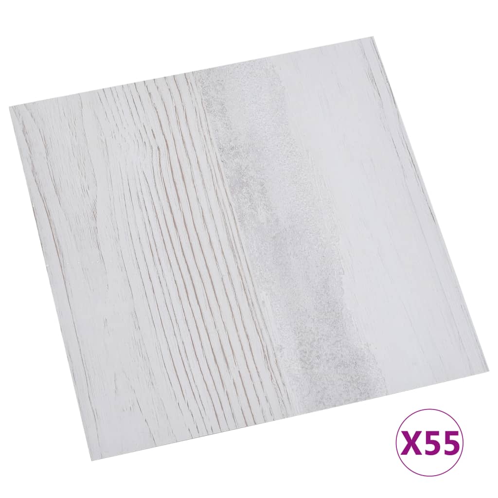 vidaXL Self-adhesive Flooring Planks 55 pcs PVC 5.11 m² Light Grey