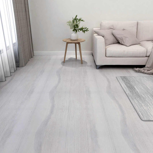 Flooring Planks 5.11 m² 55 pcs PVC White and Light Grey