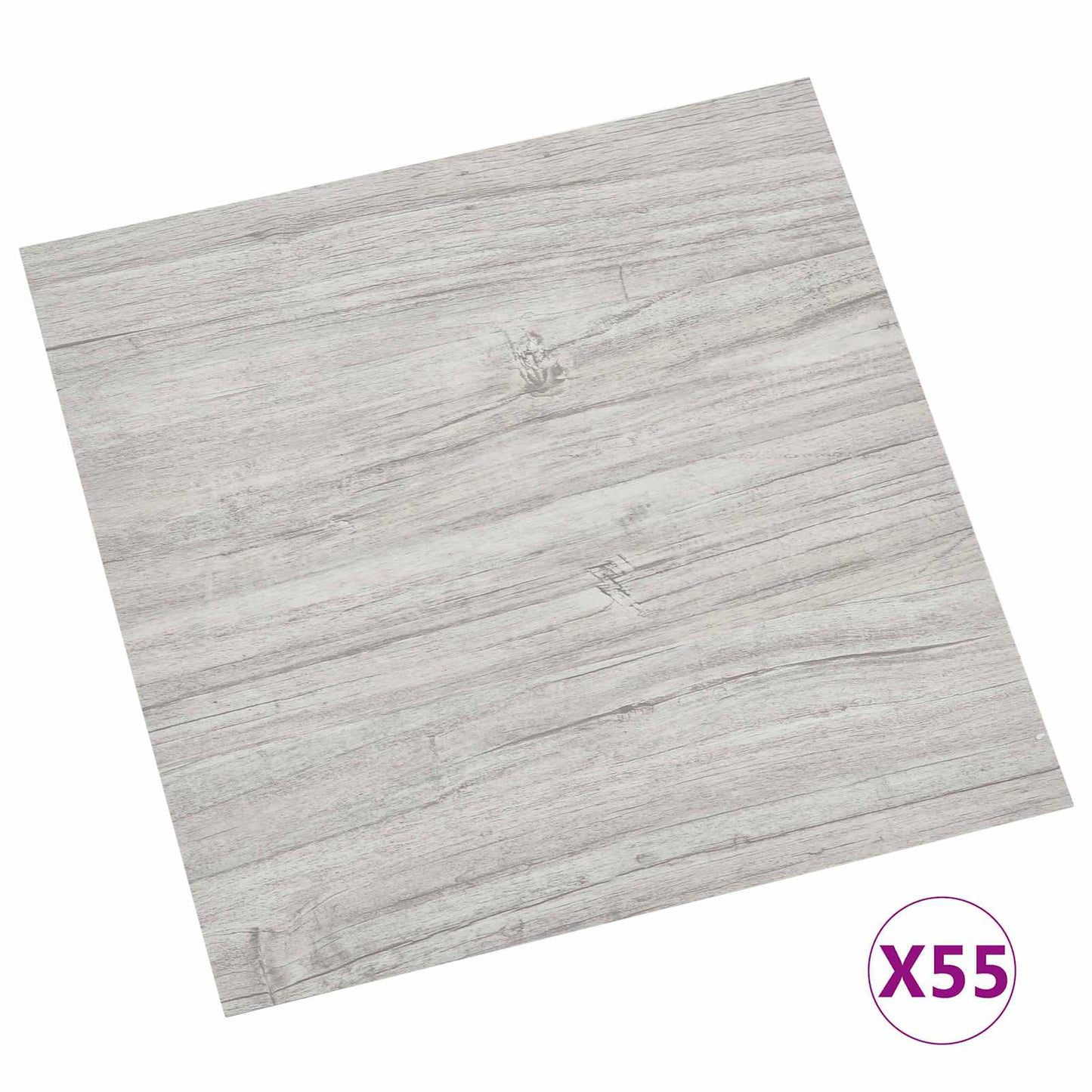Flooring Planks 5.11 m² 55 pcs PVC Grey and Wood