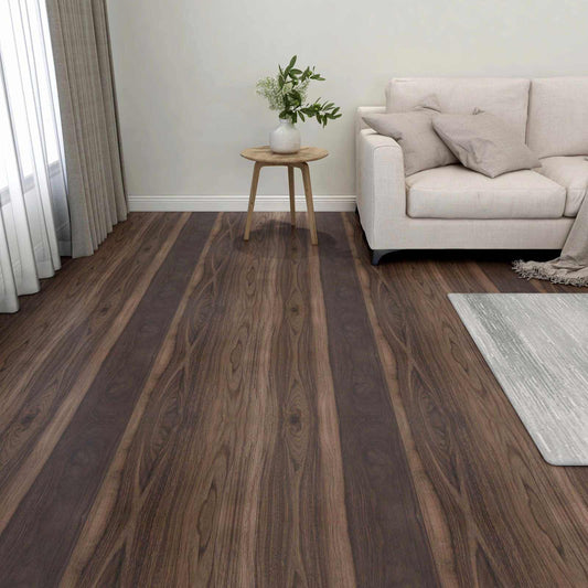 Flooring Planks 55 pcs Dark Brown 5.11 m² PVC