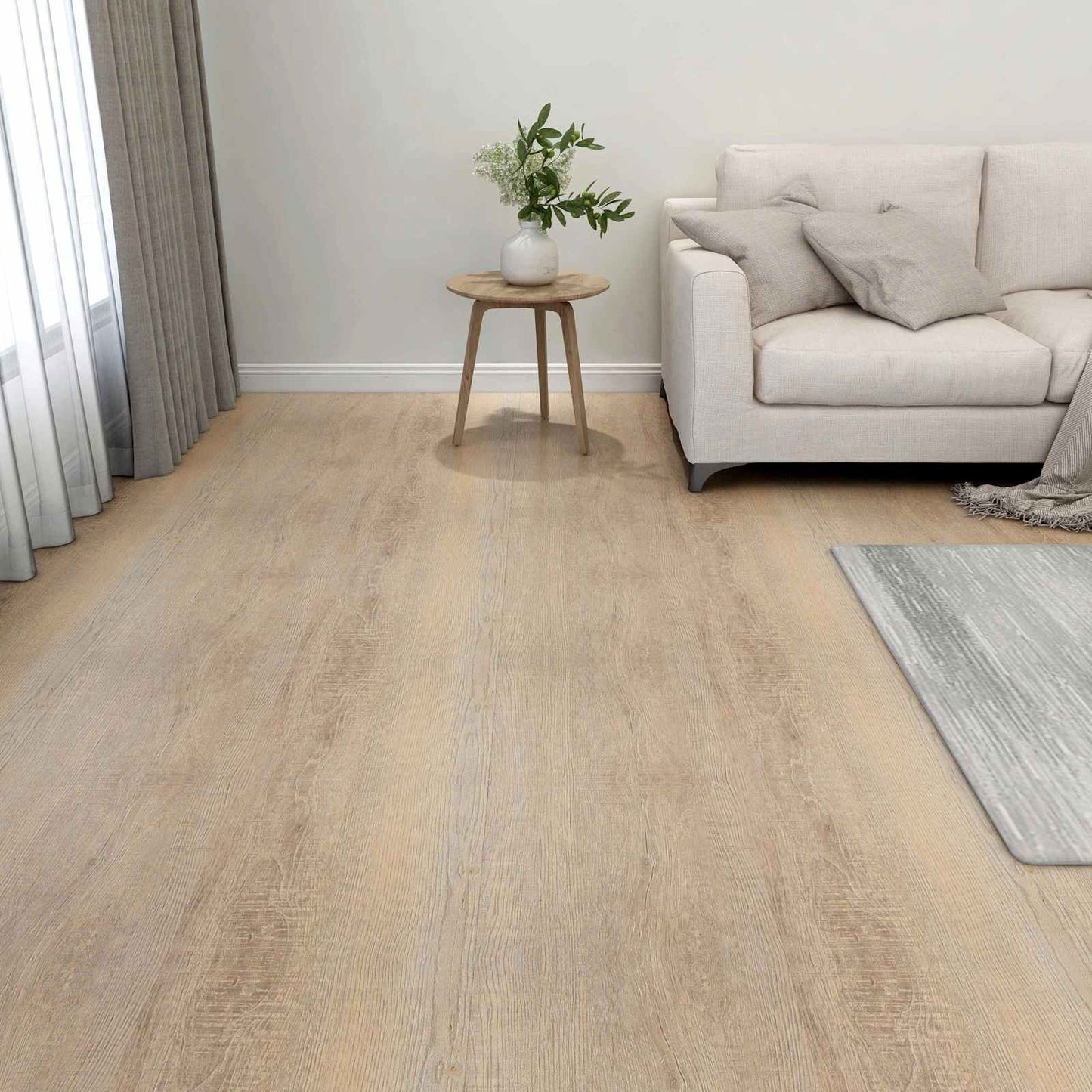Flooring Planks 5.11 m² 55 pcs PVC Light Grey and Dark Brown