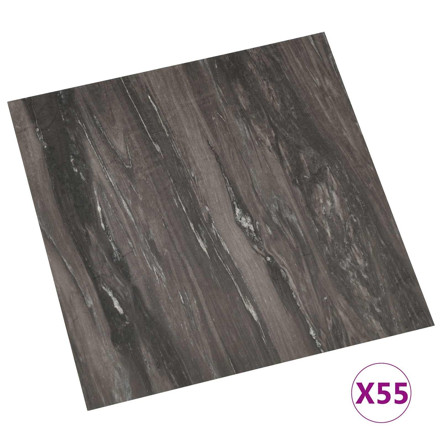 Flooring Planks 55 pcs Dark Grey 5.11 m² PVC
