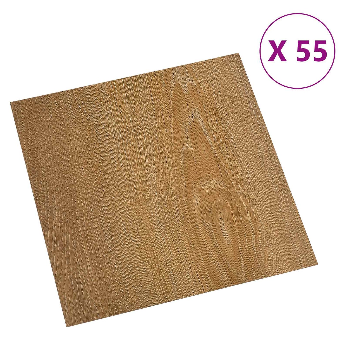 Flooring Planks 55 pcs Brown 5.11 m² PVC