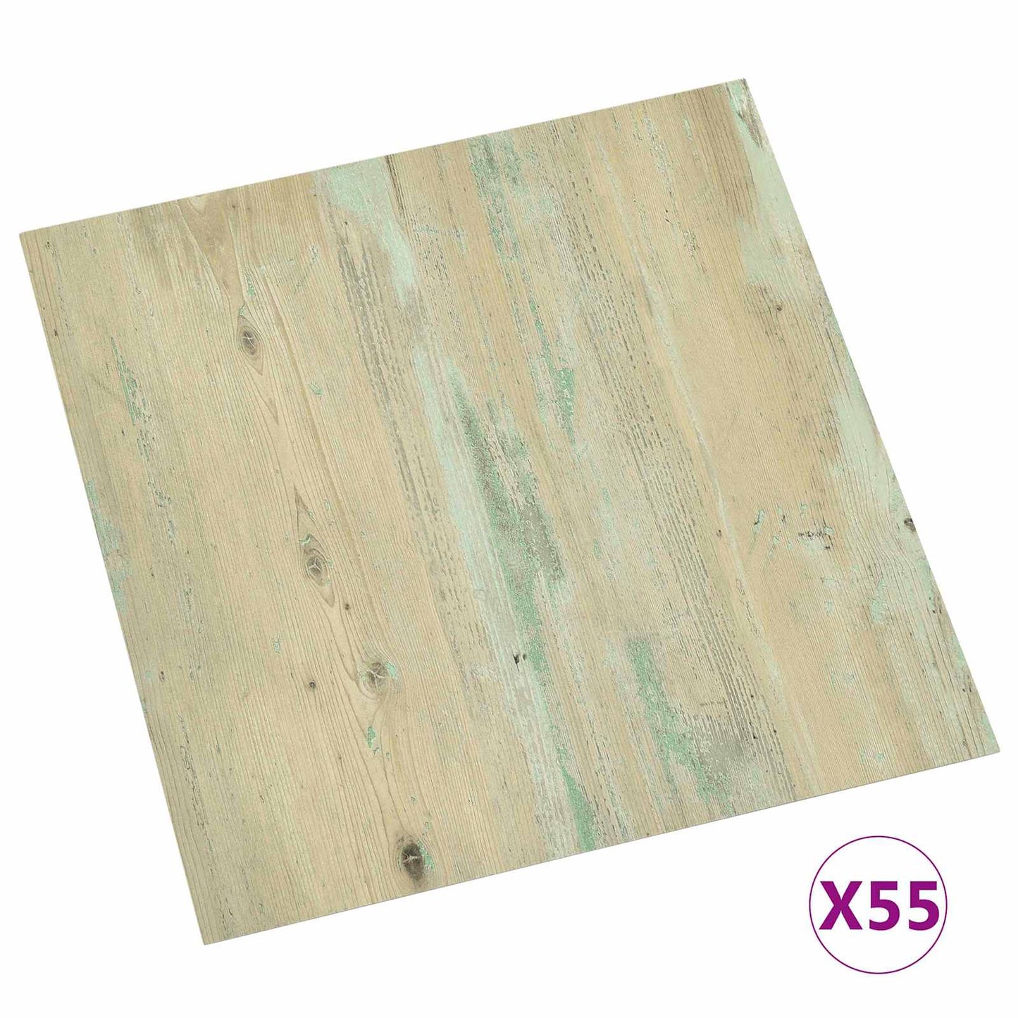 Flooring Planks 5.11 m² 55 pcs PVC White and Light Brown