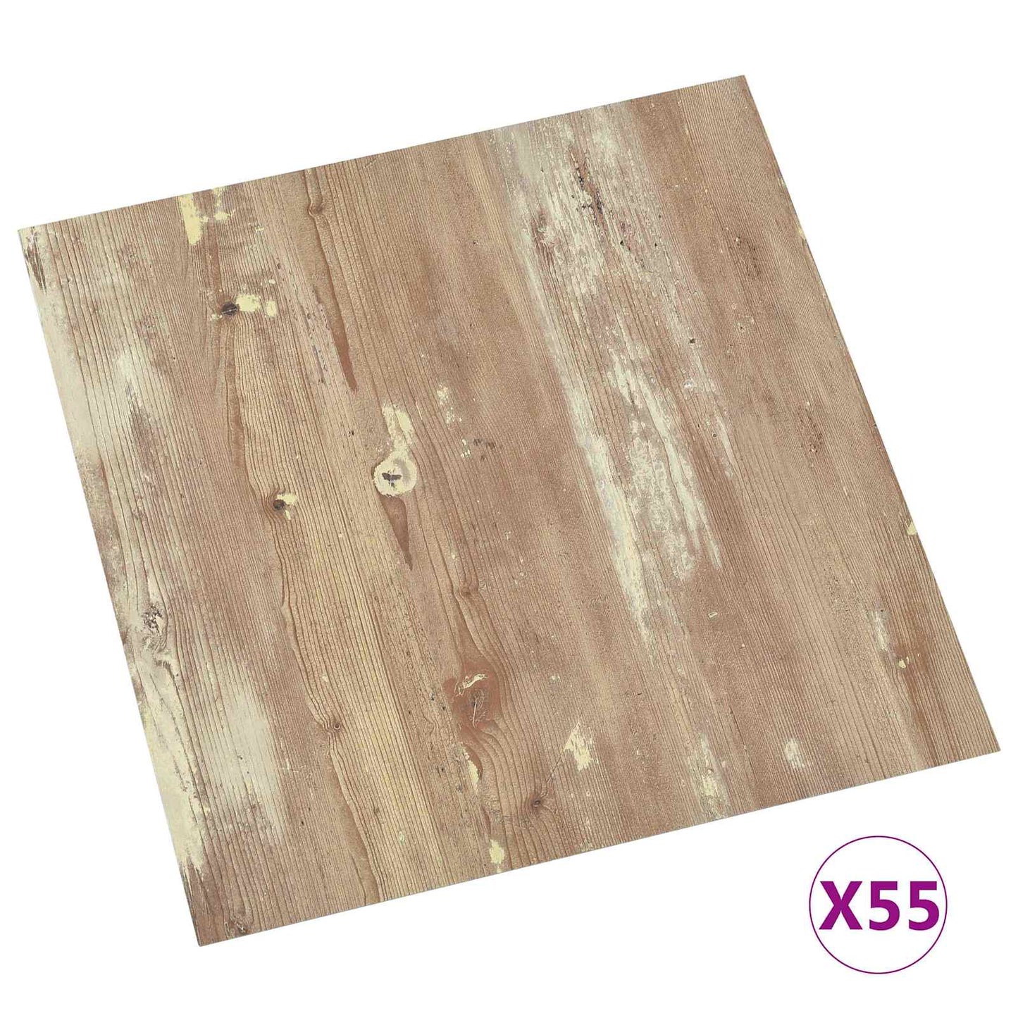 Flooring Planks 5.11 m² 55 pcs PVC Cream and Light Brown