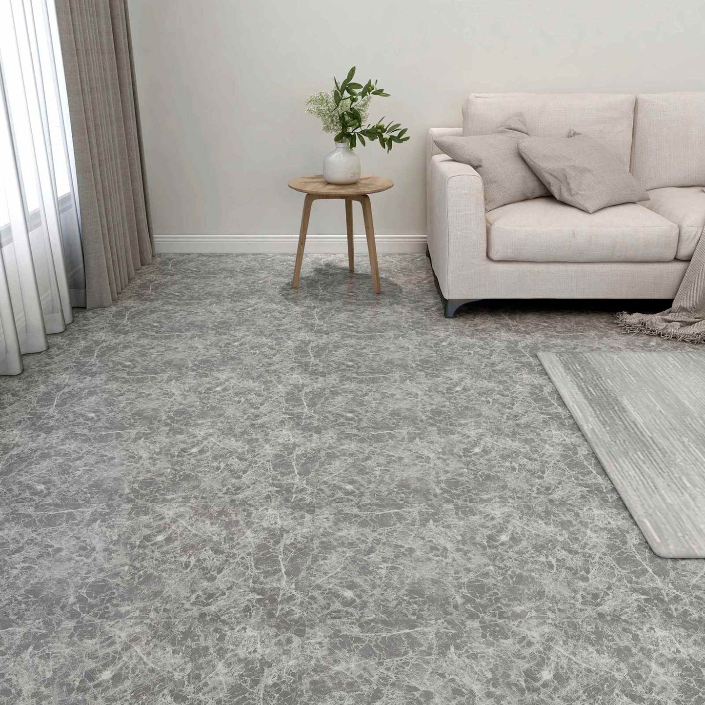 Flooring Planks 5.11 m² 55 pcs PVC Grey