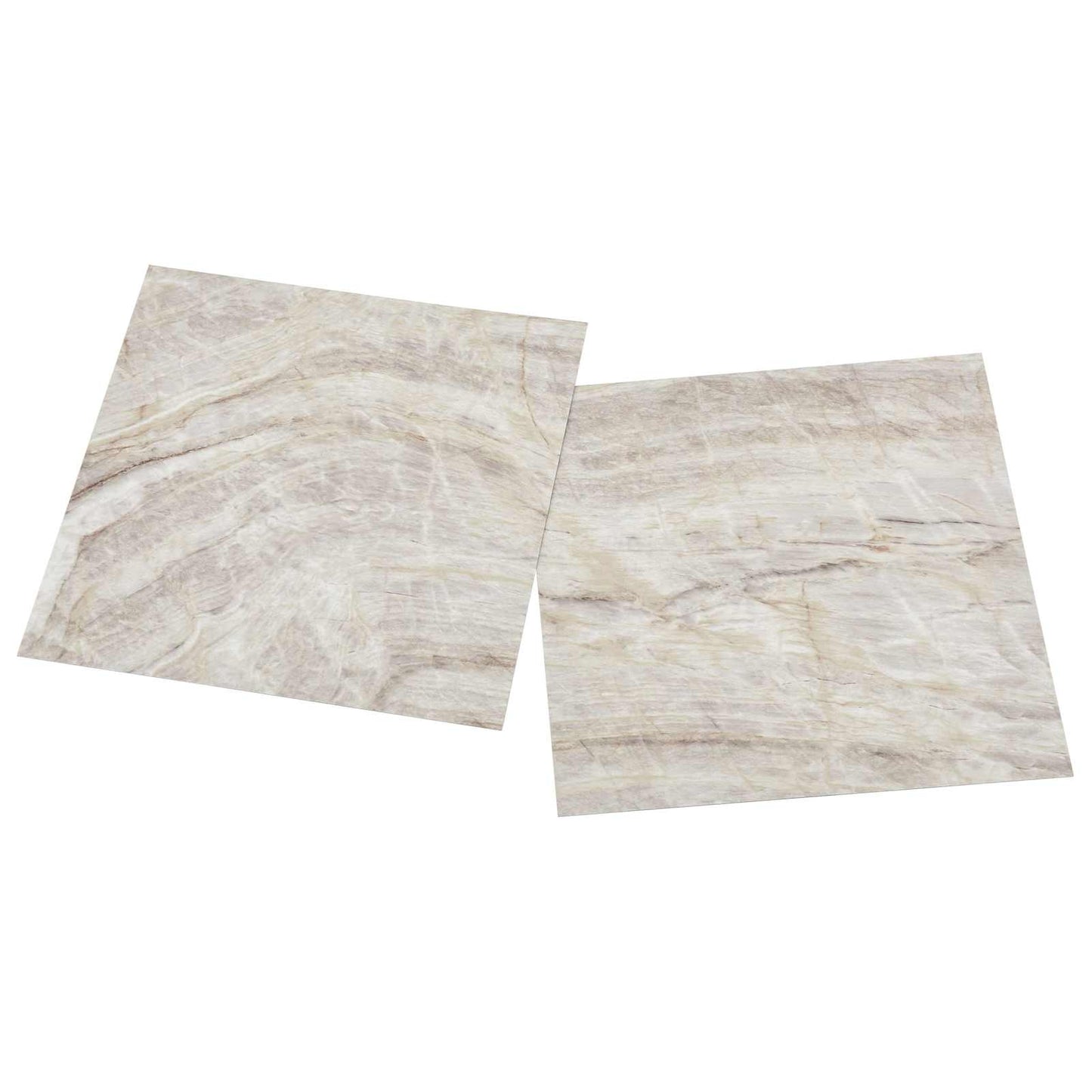 Flooring Planks 5.11 m² 55 pcs PVC Brown and Beige