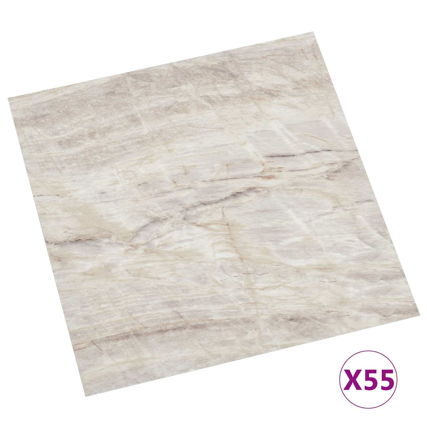 Flooring Planks 5.11 m² 55 pcs PVC Brown and Beige