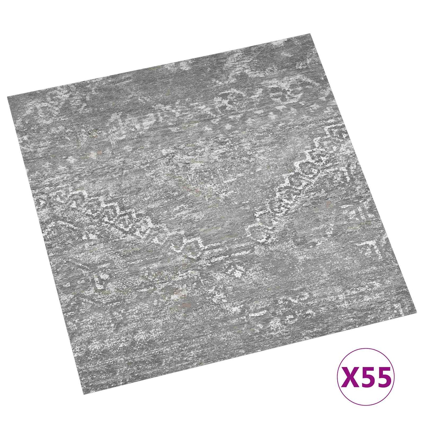 Flooring Planks 55 pcs Concrete Grey 5.11 m² PVC