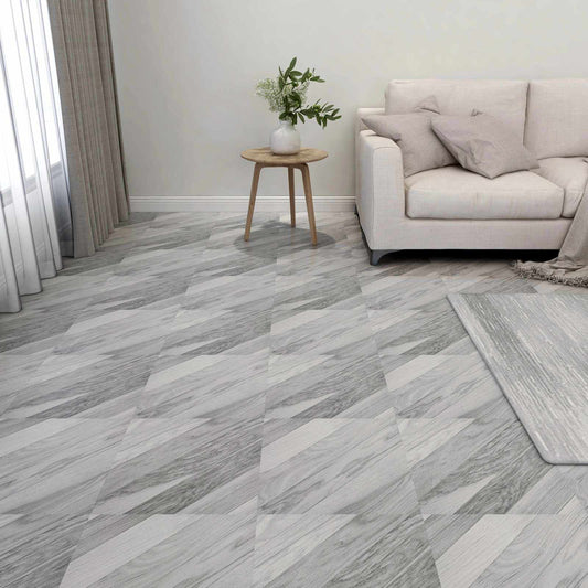 Flooring Planks 55 pcs Grey 5.11 m² PVC