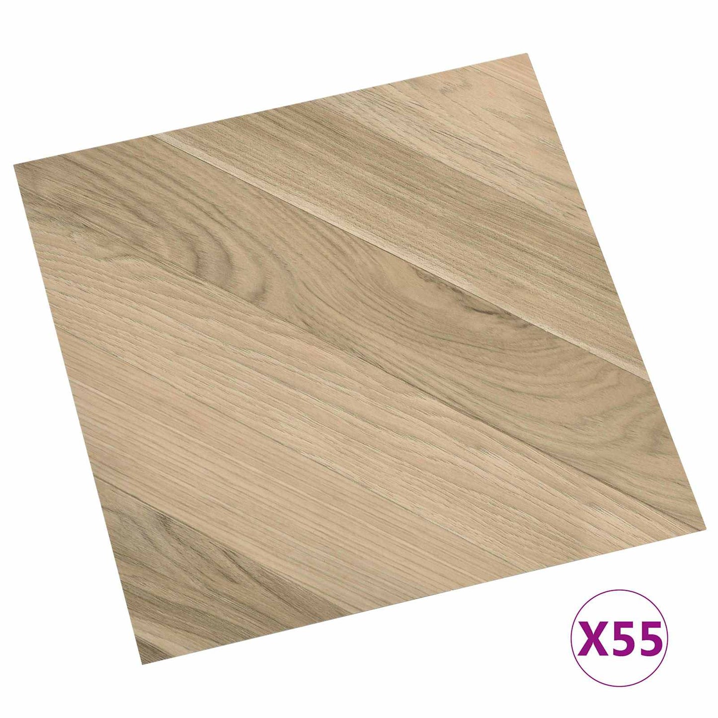 Flooring Planks 55 pcs Brown 5.11 m² PVC