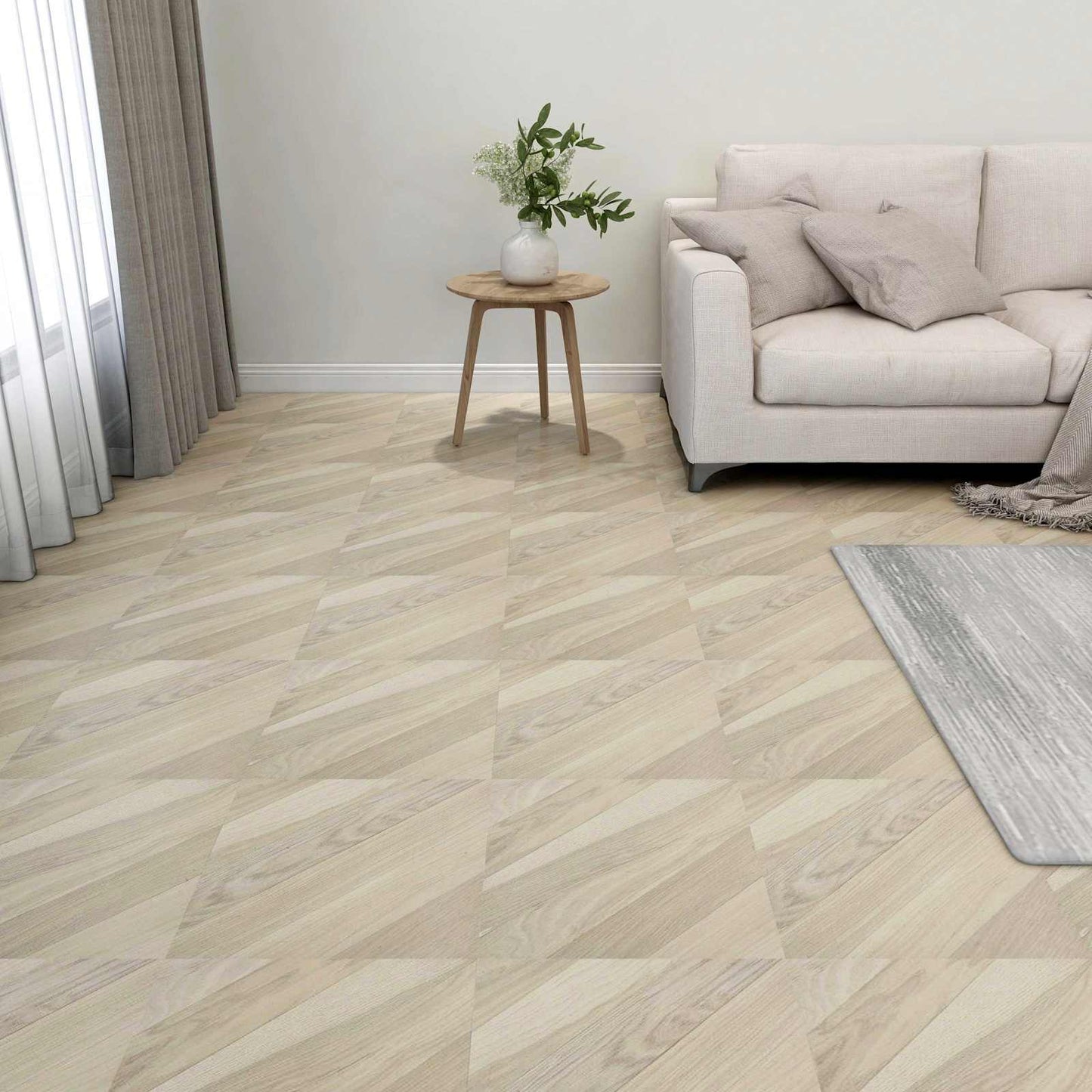 Flooring Planks 55 pcs Beige 5.11 m² PVC