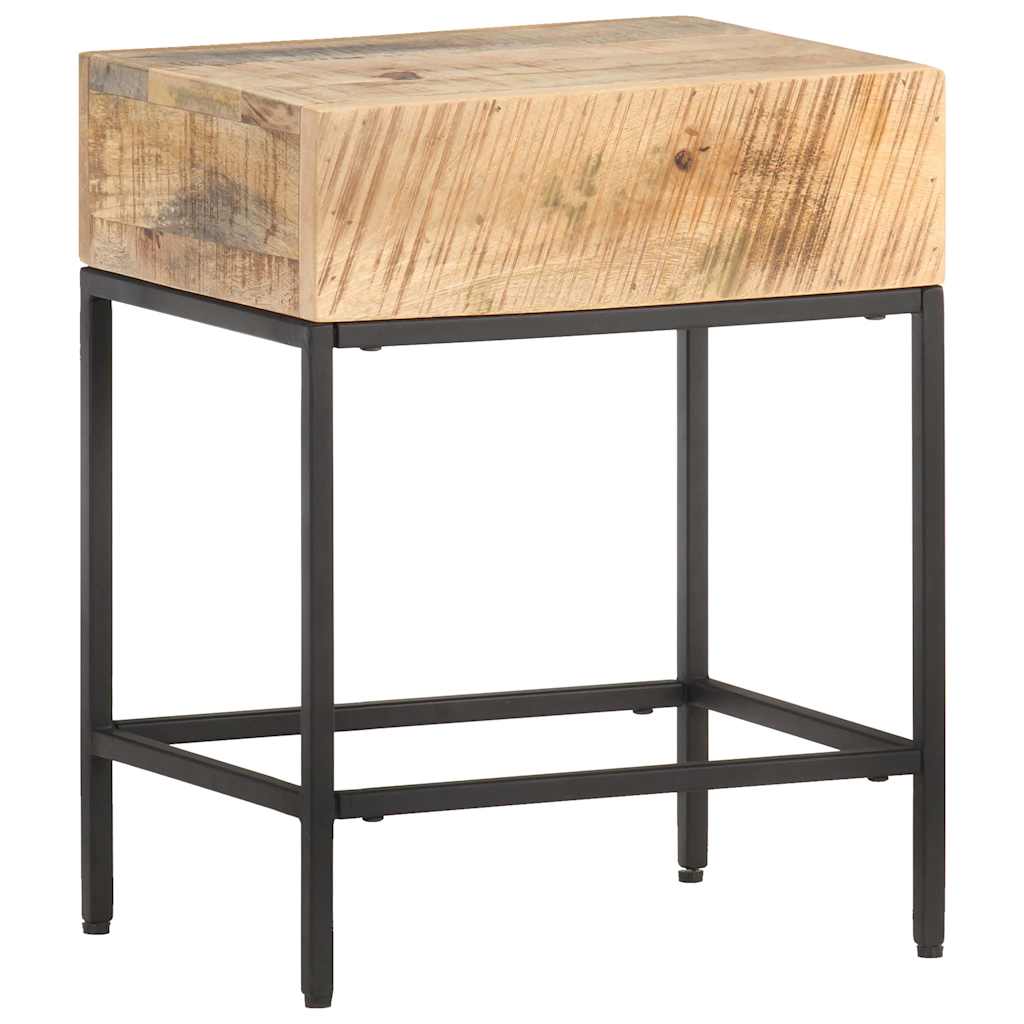 320938 vidaXL Side Table 40x30x50 cm Solid Rough Mango Wood