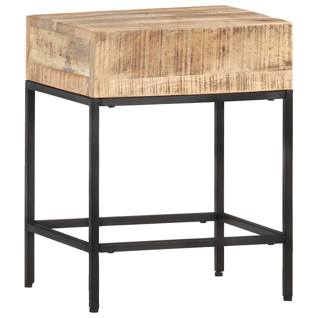 320938 vidaXL Side Table 40x30x50 cm Solid Rough Mango Wood