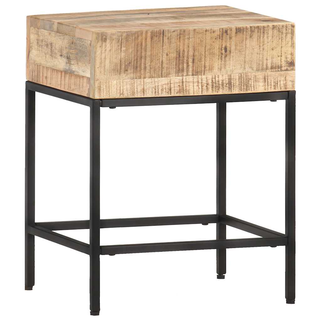 320938 vidaXL Side Table 40x30x50 cm Solid Rough Mango Wood