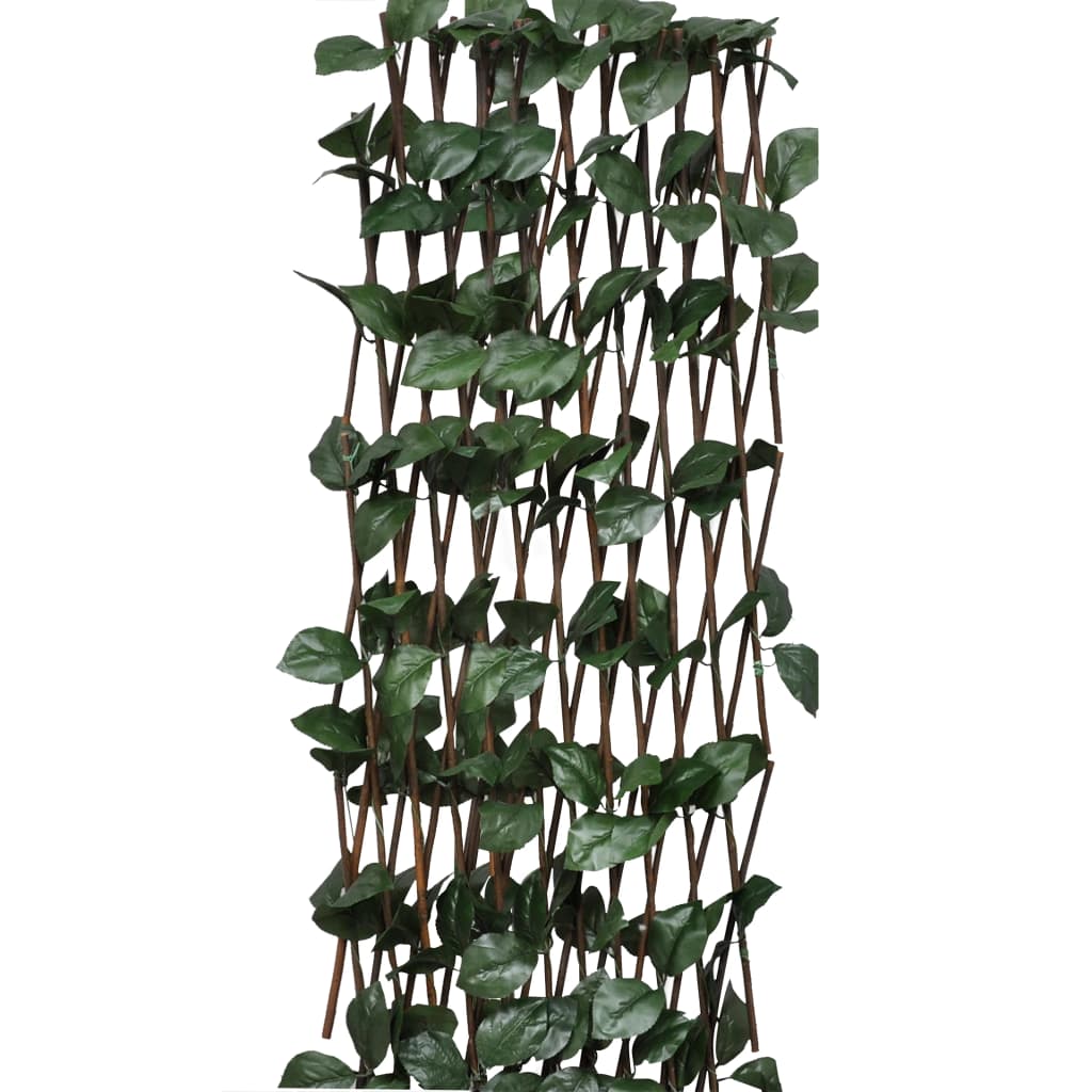 vidaXL Willow Trellis Fences 5 pcs with Artificial Leaves 180x60 cm