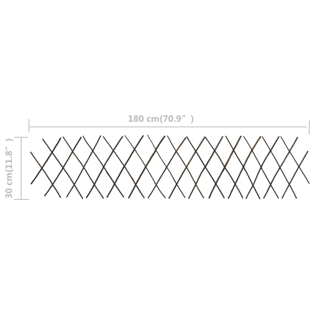 vidaXL Willow Trellis Fences 5 pcs 180x30 cm