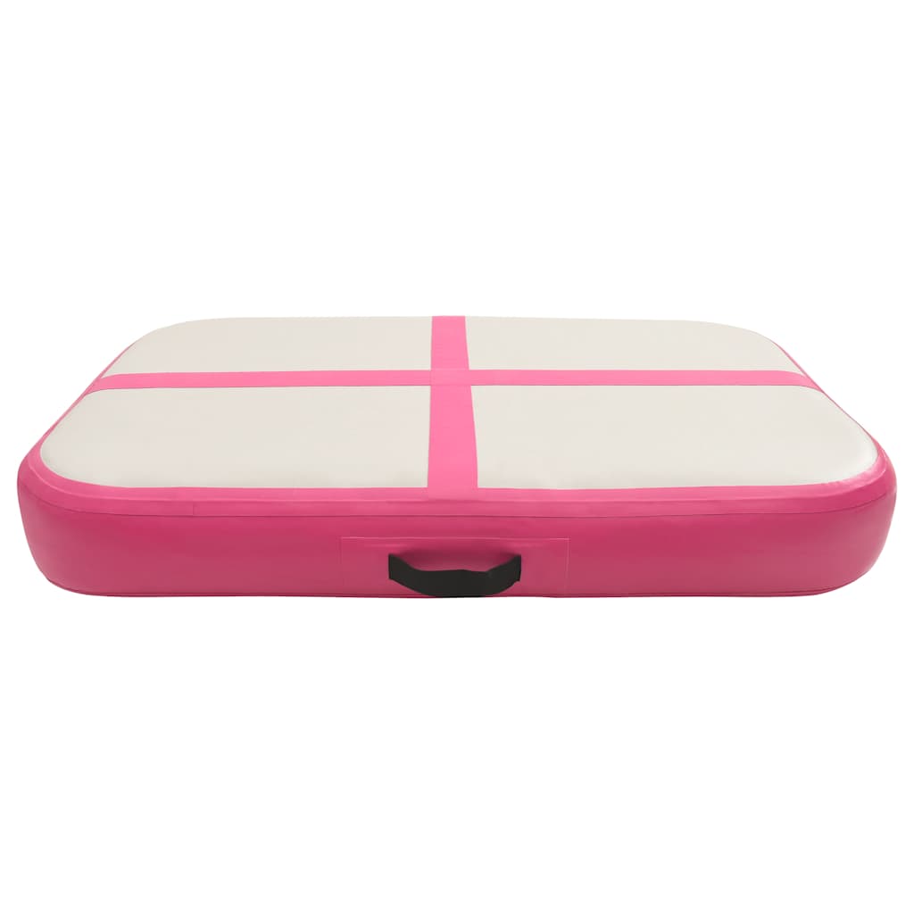 Inflatable Gymnastics Mat with Pump 60x100x15 cm PVC Pink