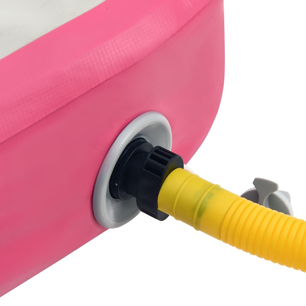 Inflatable Gymnastics Mat with Pump 60x100x15 cm PVC Pink