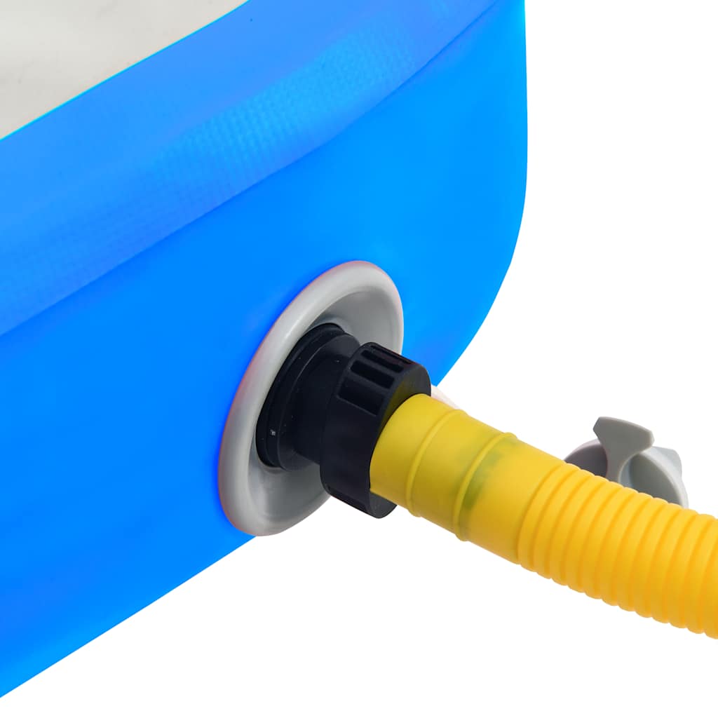 Inflatable Gymnastics Mat with Pump 60x100x15 cm PVC Blue