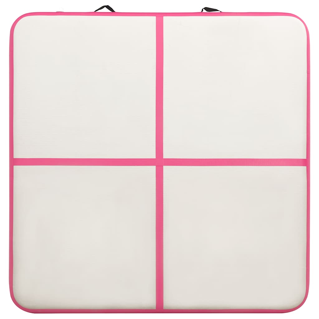 Inflatable Gymnastics Mat with Pump 200x200x15 cm PVC Pink