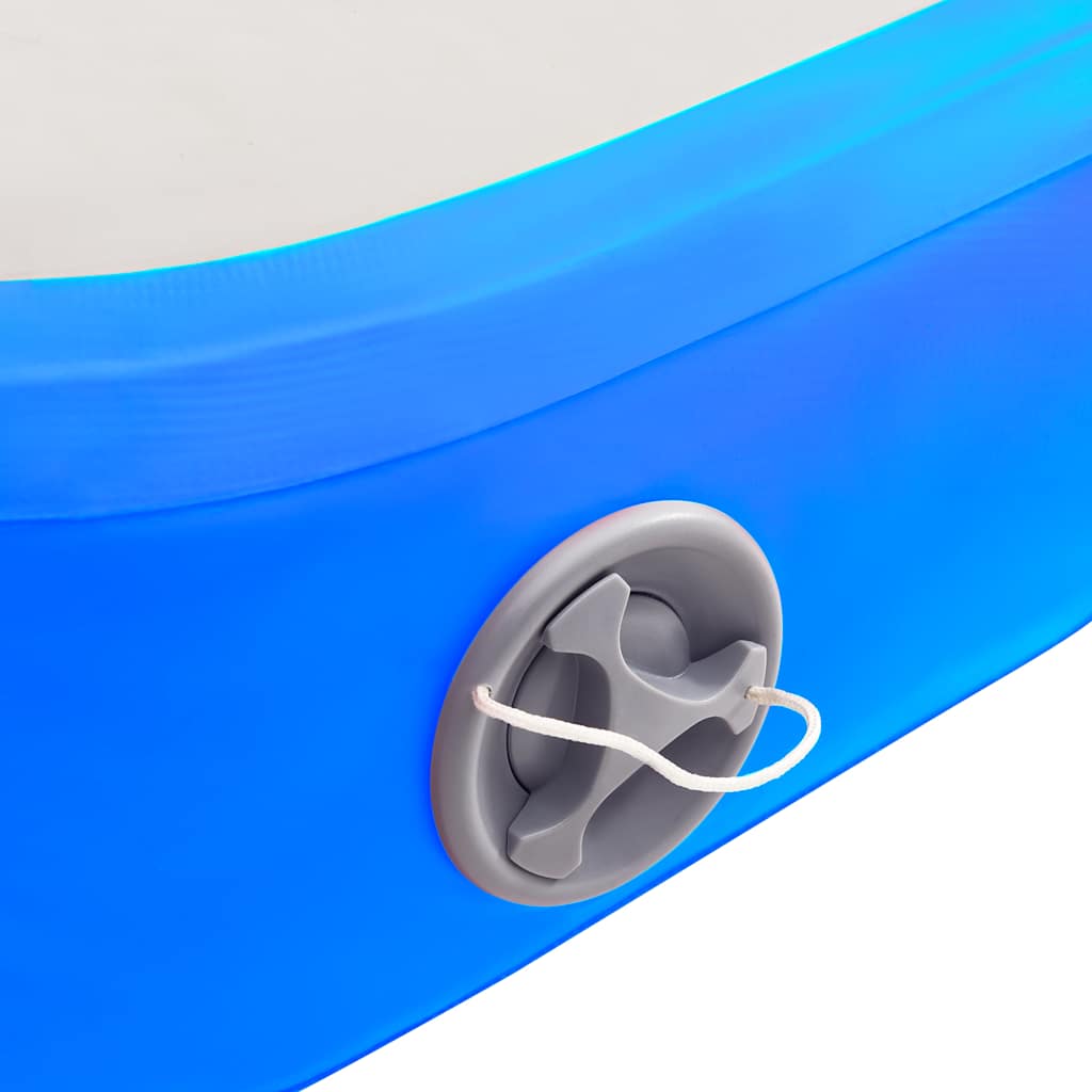 Inflatable Gymnastics Mat with Pump 200x200x15 cm PVC Blue