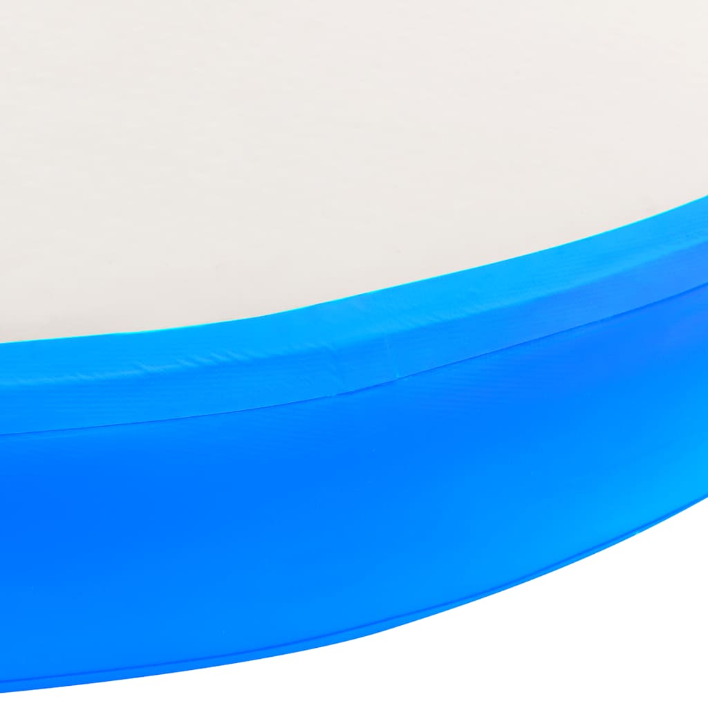 Inflatable Gymnastic Mat with Pump 100x100x10 cm PVC Blue