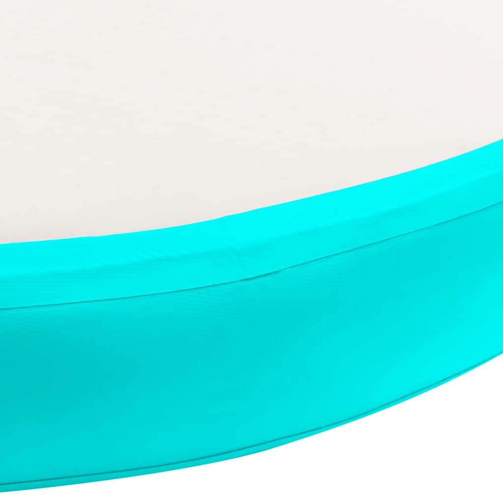 Inflatable Gymnastic Mat with Pump 100x100x10 cm PVC Green