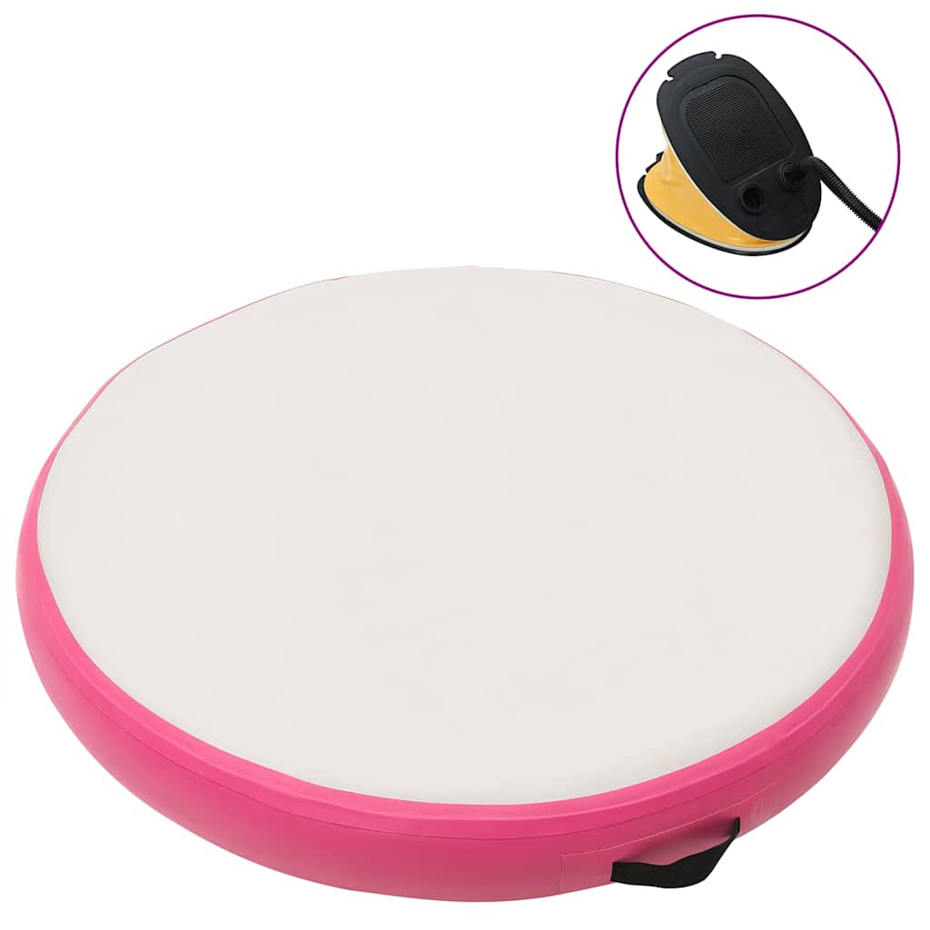 Inflatable Gymnastic Mat with Pump 100x100x20 cm PVC Pink