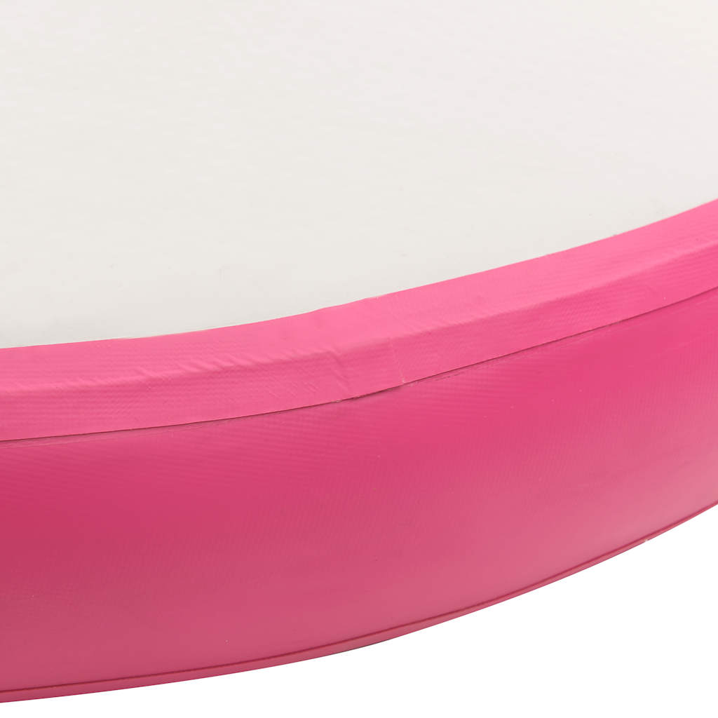Inflatable Gymnastic Mat with Pump 100x100x20 cm PVC Pink