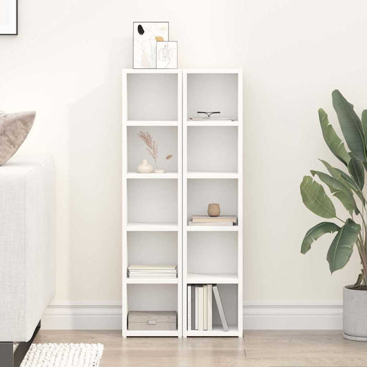 CD Cabinets 2 pcs White 21x16x93,5 cm Engineered Wood