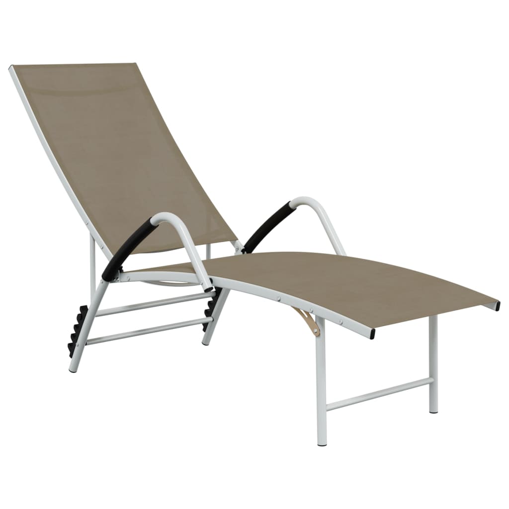 Sun Lounger | Taupe | Textilene, Aluminium | Standard