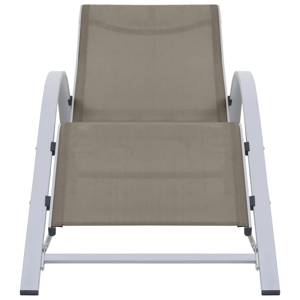 Sunlounger Textilene and Aluminium Taupe
