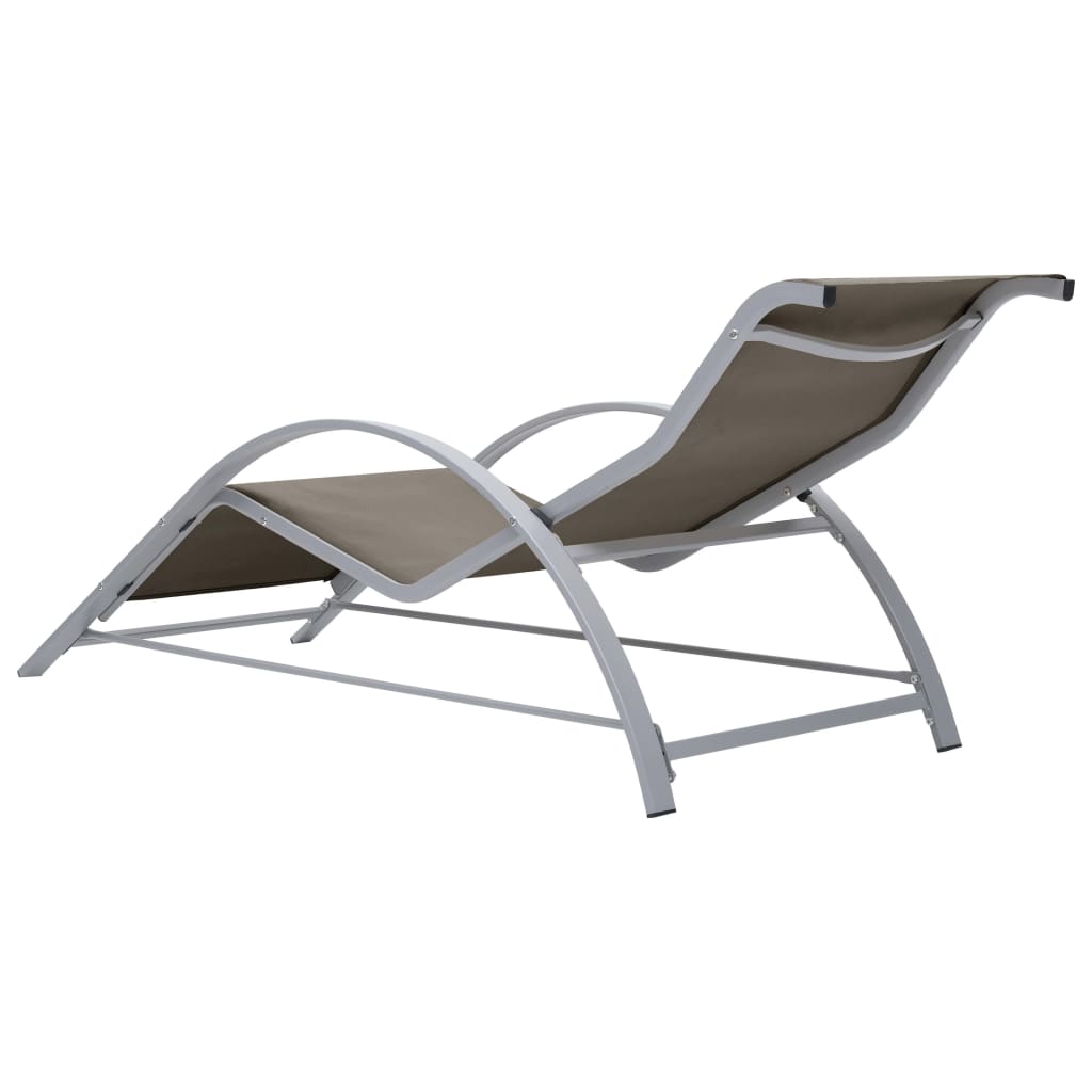 Sunlounger | Taupe | Textilene, Aluminium, Steel | Medium | Ergonomic
