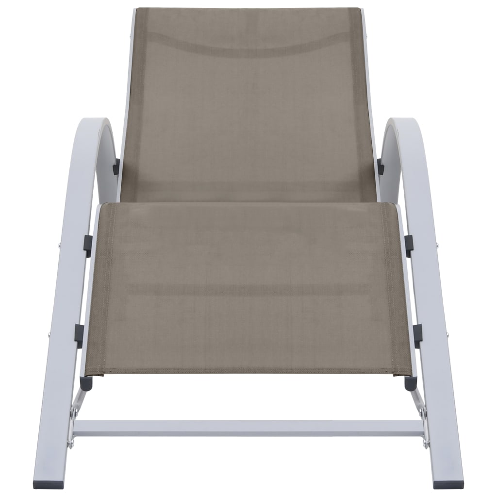 Sun Lounger | Taupe | Textilene, Aluminium, Steel | Standard