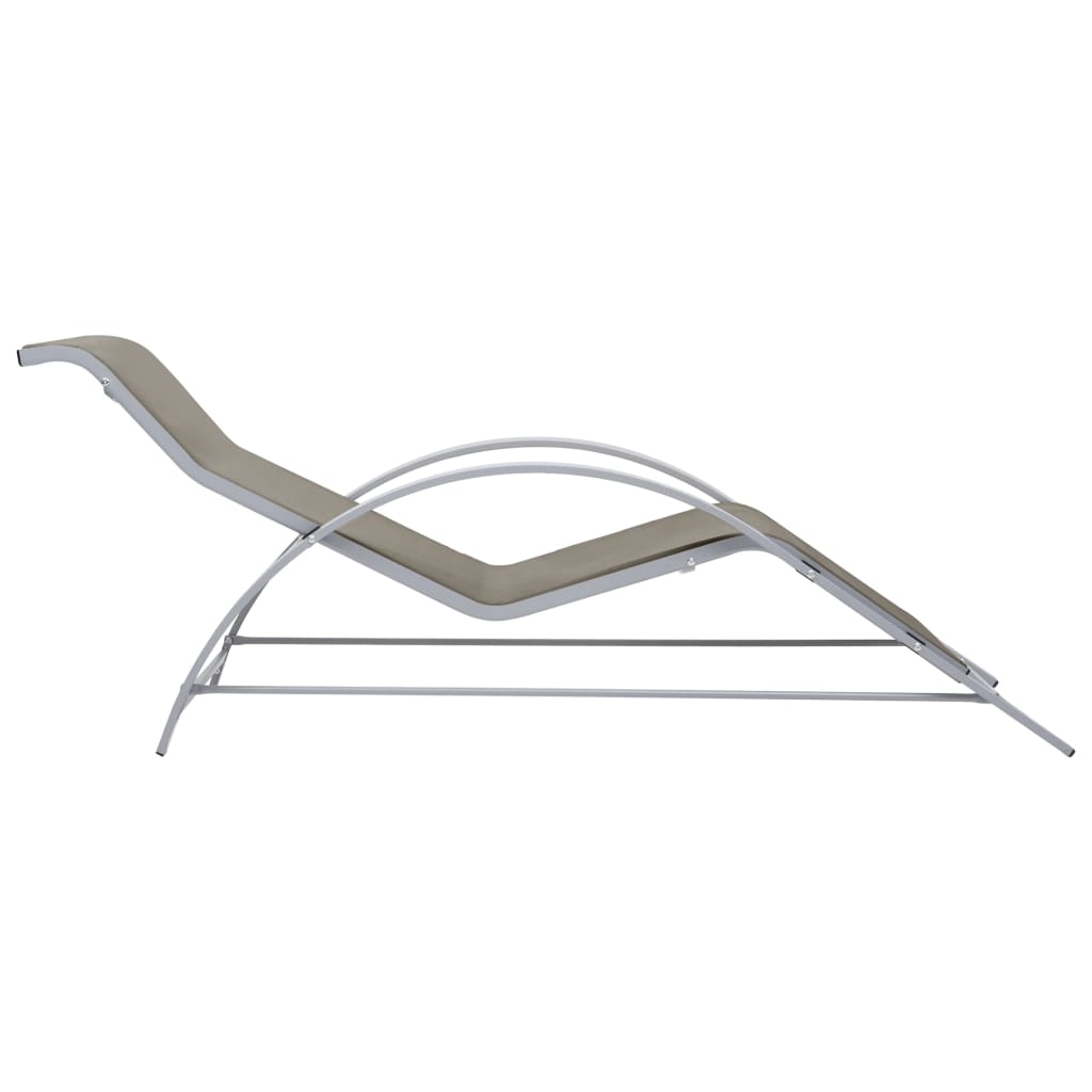 Sun Lounger | Taupe | Textilene, Aluminium, Steel | Standard