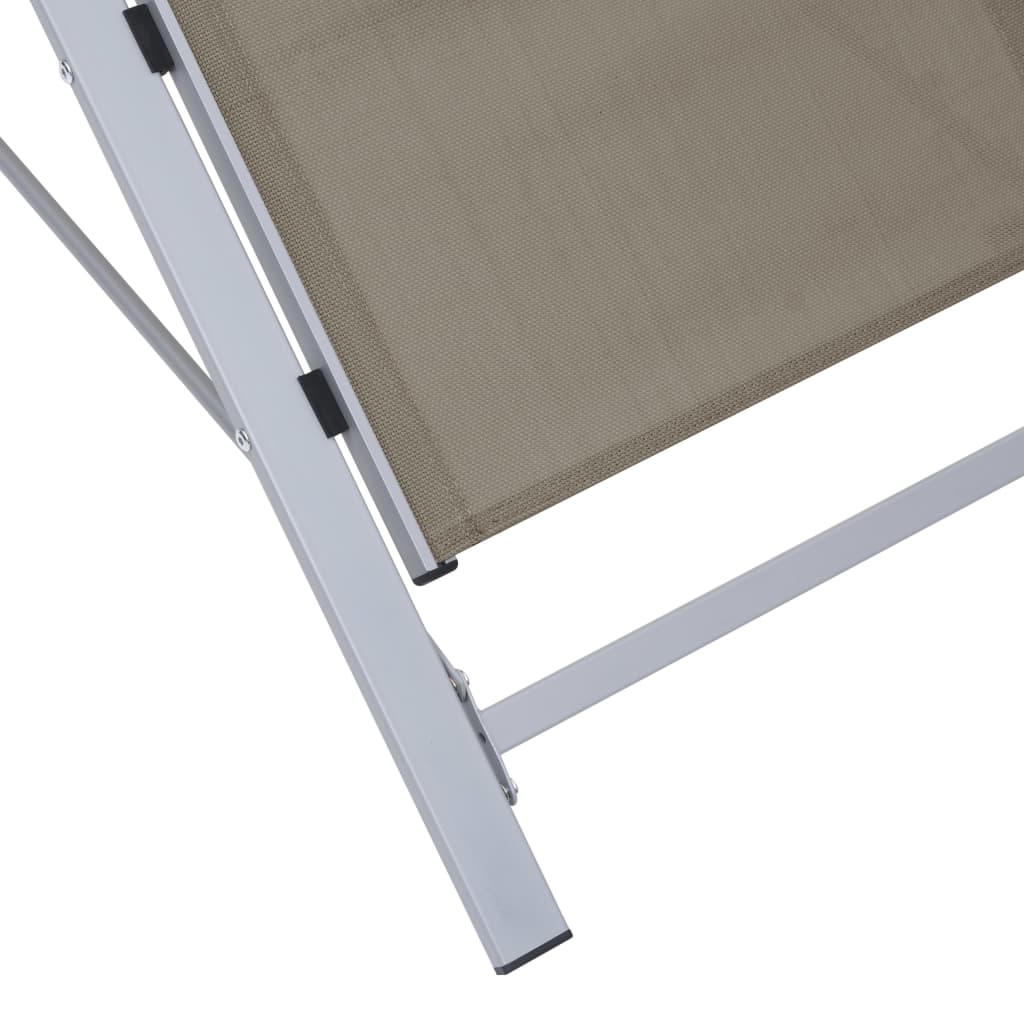 Sun Lounger | Taupe | Textilene, Aluminium, Steel | Standard