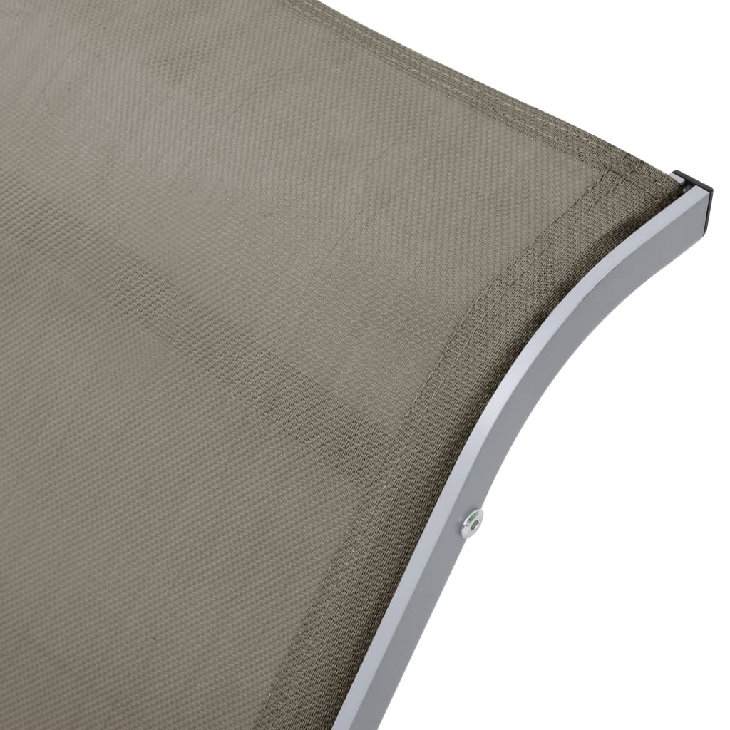 Sun Lounger | Taupe | Textilene, Aluminium, Steel | Standard