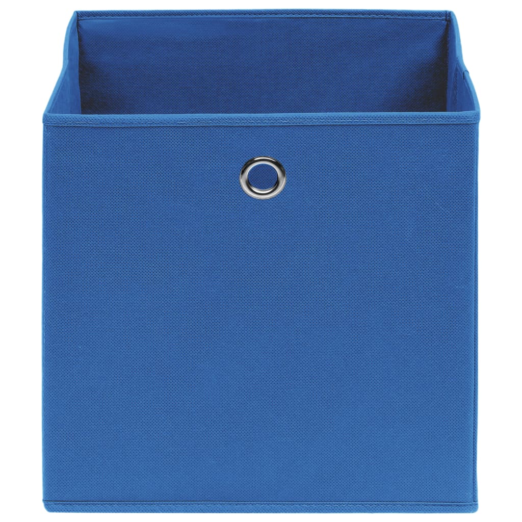 Storage Boxes 4 pcs Non-woven Fabric 28x28x28 cm Blue