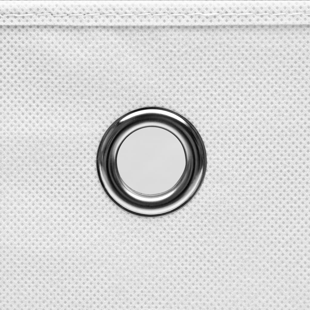 Storage Boxes with Covers 10 pcs 28x28x28 cm White