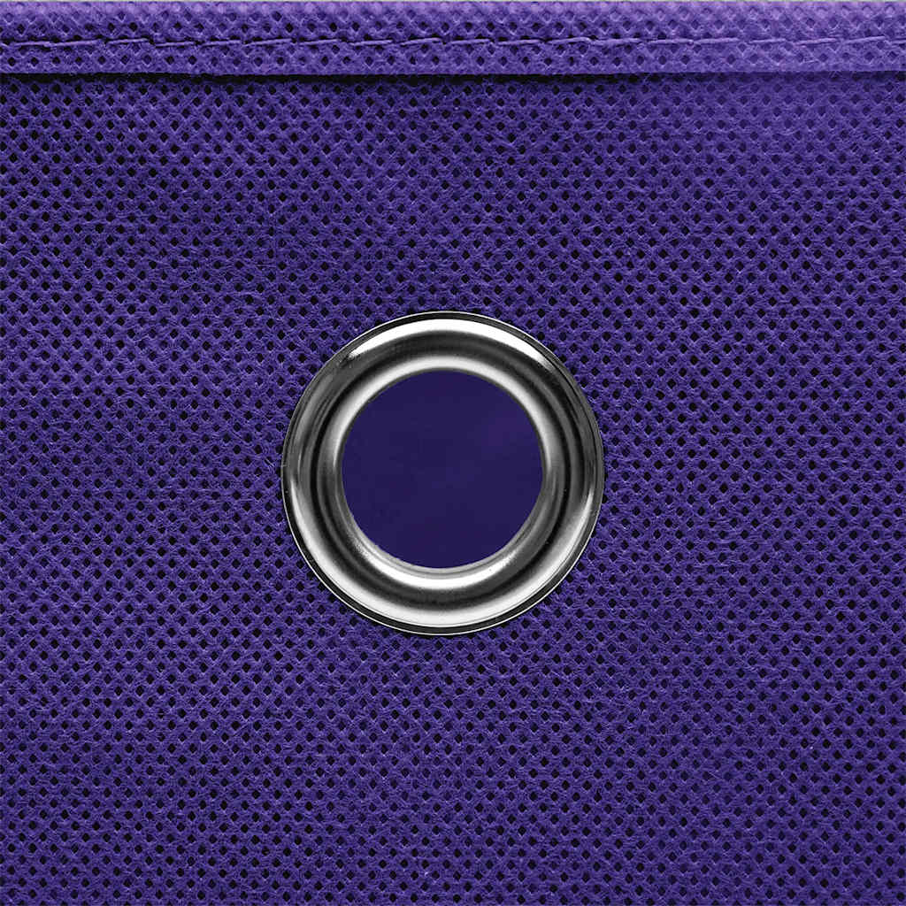 Storage Boxes with Covers 10 pcs 28x28x28 cm Purple