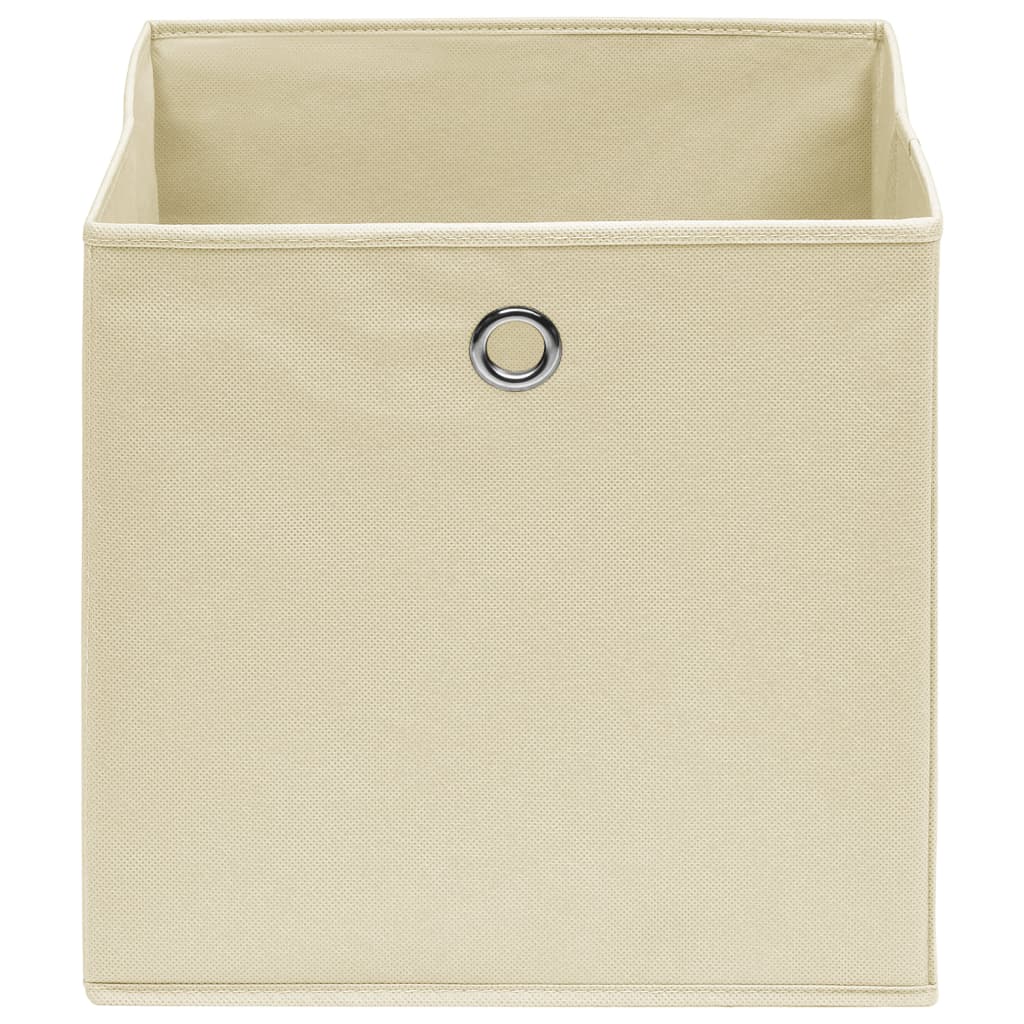 Storage Box | Set of 4 | Cream | Non-woven fabric | 28x28x28 cm