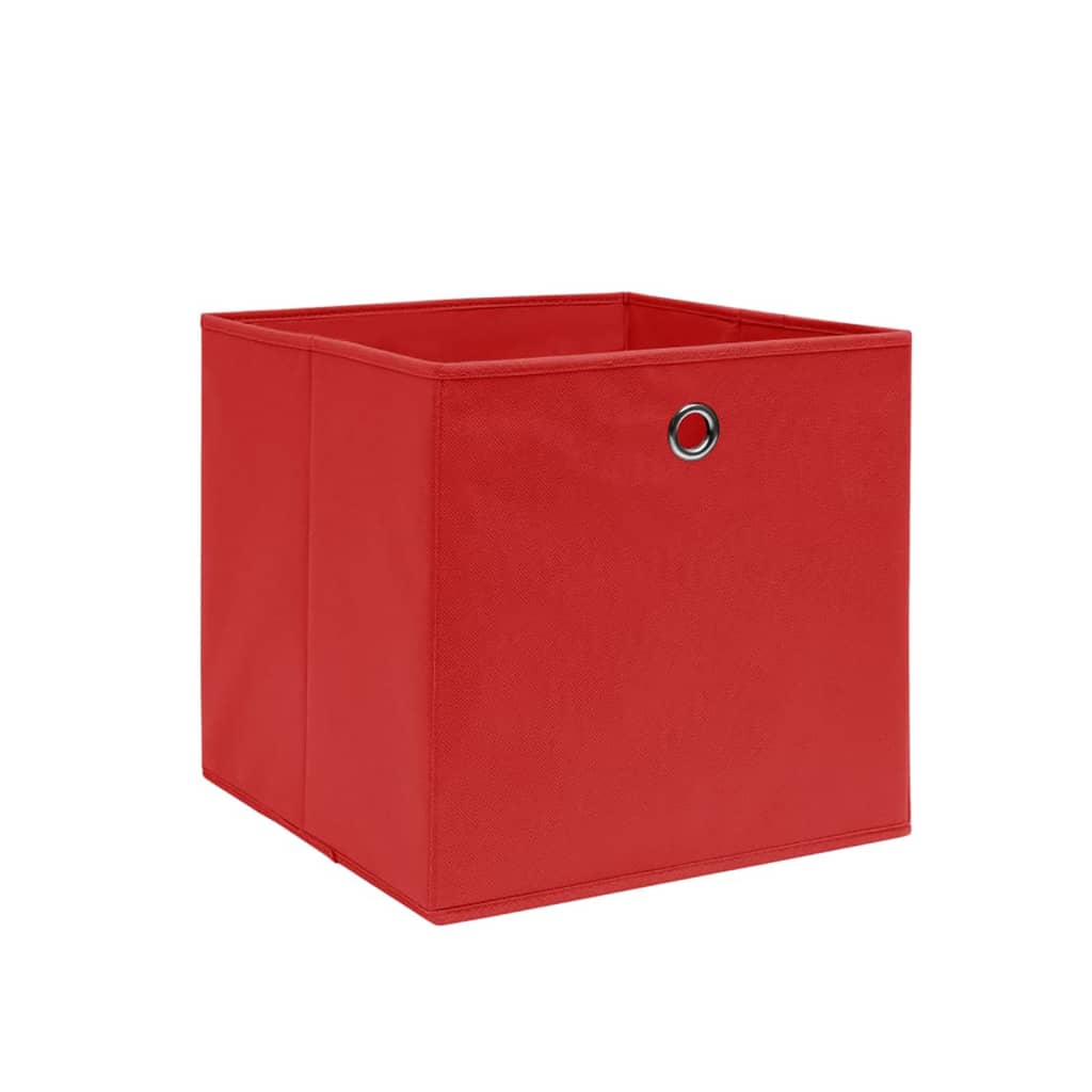 vidaXL Storage Boxes 4 pcs Non-woven Fabric 28x28x28 cm Red