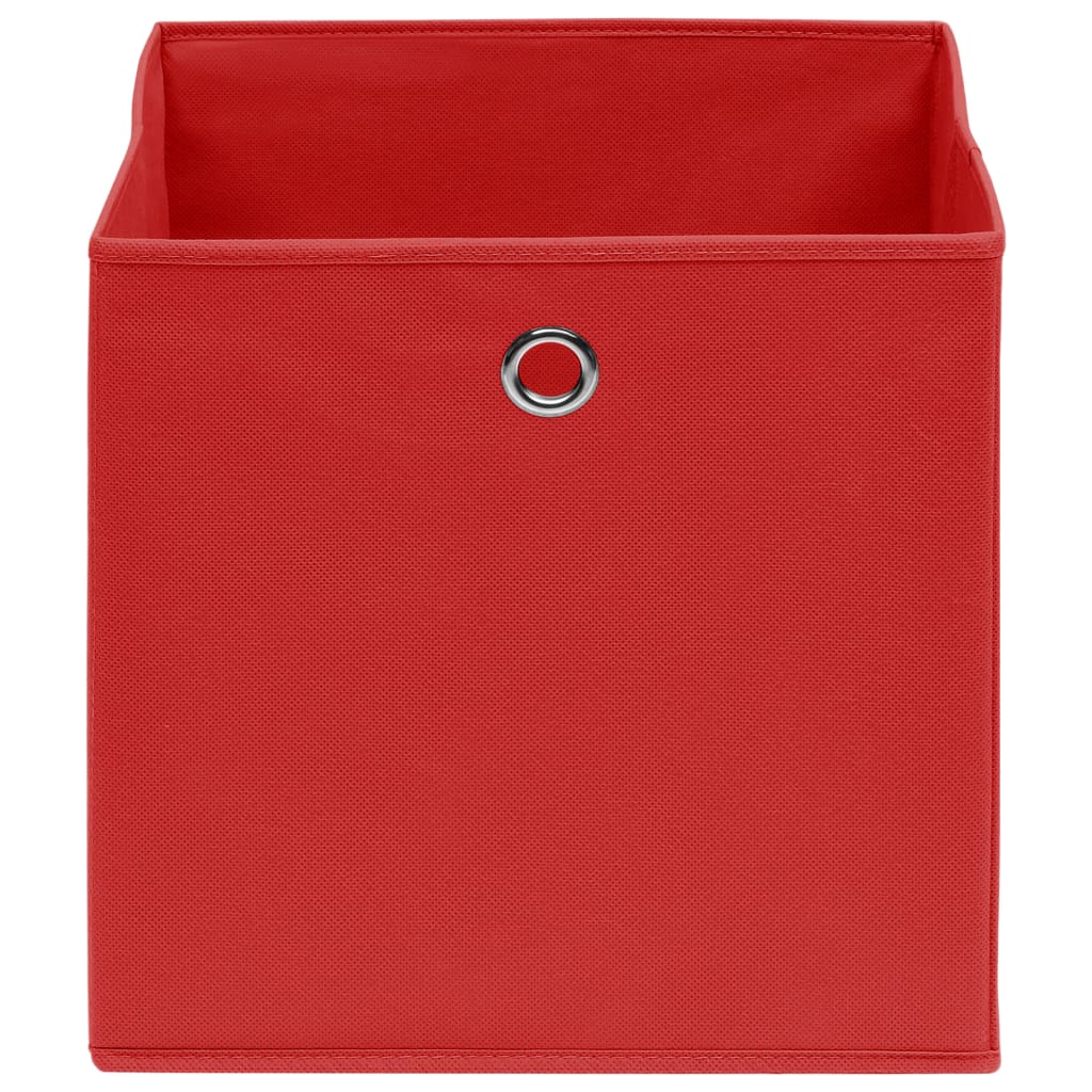 vidaXL Storage Boxes 4 pcs Non-woven Fabric 28x28x28 cm Red